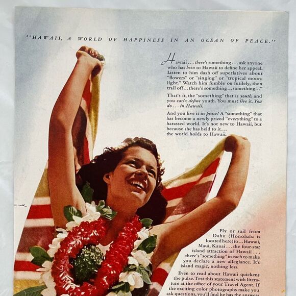 Vintage 1940’s 1950’s Coca-Cola Hosiery Sponge Hawaii Tourism Print Ads - Picture 11 of 16